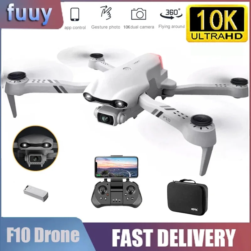 New Rc F10 Drone 10K Hd Dual Camera Gps 5G Wifi Wide Angle Fpv Real Time - £62.00 GBP+