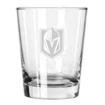 Las Vegas Golden Knights NHL Etched Logo Double Old Fashioned Whisky Rocks Glass - £19.56 GBP