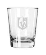 Las Vegas Golden Knights NHL Etched Logo Double Old Fashioned Whisky Roc... - £19.34 GBP