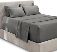 Hearth &amp; Harbor Extra Deep Pocket King Size Sheets Sets - Fits, Grey Sheets - $32.92
