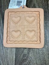 Vintage 1992 Cotton Press Cookie Mold Valentine QUILTED HEARTS Paper Art... - $10.99
