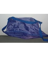 Vintage 80&#39;s Sasson Blue Travel Overnight Soft Duffle Shoulder Bag - $367.41 MXN