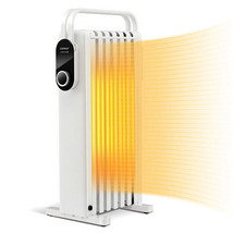 1500W Electric Space Heater Oil Filled Radiator Heater with Foldable Rac... - $166.36