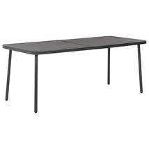  Outdoor Table Dark Grey E-coated Steel Large Tough Dining Table - $345.33 CAD