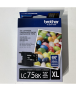 Brother LC75BK XL Black Ink Genuine Brother Cartridge OEM New EXP 02/2026 - $21.77