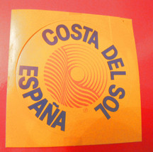 Vintage COSTA DEL SOL SPAIN Sun Coast Sea Holidays Sticker Sticker-
show orig... - £10.26 GBP