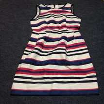 J Crew Dress Women 4 Mini Multi Colored Sleeveless Stripe Cute Ladies Zi... - £18.16 GBP