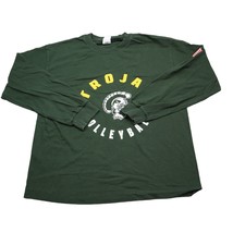 Gildan Shirt Mens M Green Long Sleeve Trojan Volleyball Cotton Pullover T Shirt - £12.36 GBP