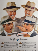 1950 Original Esquire Art Ad Advertisements STETSON Hats Old Forester Whiskey - £8.61 GBP