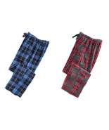 Perry Ellis Mens Plaid Fleece Pajama Pants, Choose Sz/Color - £16.84 GBP