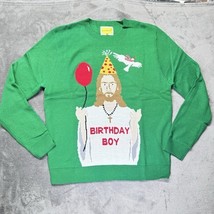 Ugly Christmas Sweater XL Jesus Birthday Boy Sweatshirt Funny Party NEW - $28.64 CAD
