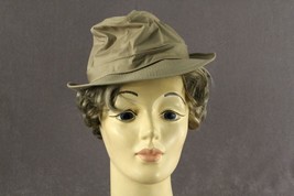 MODERN London Fog Khaki British Tan Fedora Walking Hat Water Resistant L3110 L - £17.99 GBP