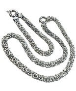 Vintage Italian Byzantine Sterling  Woven Link Necklace 17” and Bracelet... - $325.00