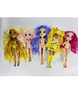 Lot of 5 Rainbow High Dolls One Missing Hand Yellow Pink - $25.99