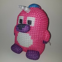 Nanco Pink Unicorn or Narwhal Brick Plush 10&quot; Stuffed Animal Toy Purple Rainbow - £11.55 GBP