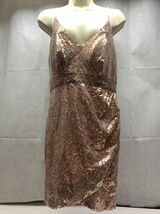 Lookbook Store Women&#39;s Rose Gold Sequin Mini Formal Prom Dress Size 10 KG - $918.05 MXN