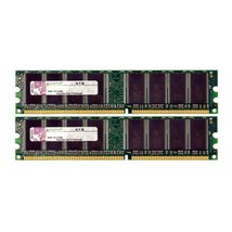 Kingston 2GB 2x1GB PC3200U 400MHz Bassa Densità Ddr Non - Ecc Pc Ram Mem Testato - £41.09 GBP