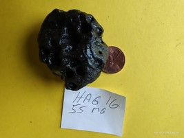 Rare Black Hag Witch Hex Black Angel Wings Fairy Stone No holes 55 gr - $30.00