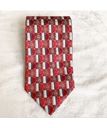 Pierre Balmain Vintage 90’s Red Print 100% Silk Tie - $28.05