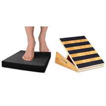 Yes4All Combo Large Balance Pad (Black) and Slant Board 5 Angles (Partia... - £69.46 GBP