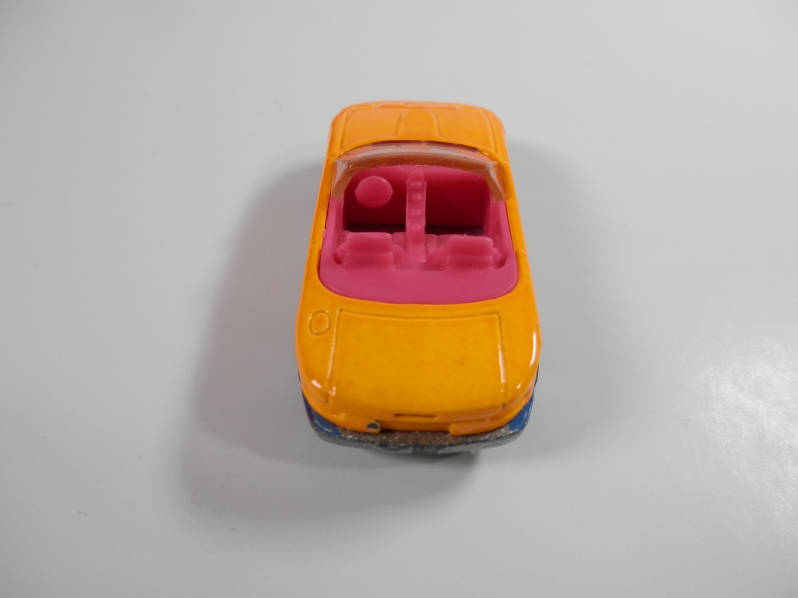 Vintage Hot Wheels 1990 Mazda Miata Convertible Orange Pink Interior Diecast Car Item image 4