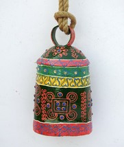 Vintage Swiss Cow Bell Metal Decorative Emboss Hand Painted Farm Animal BELL552 - £62.51 GBP