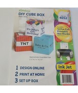 12 Diy Mini printable Cube Favor Boxes -personalized Birthday Gift - $24.00