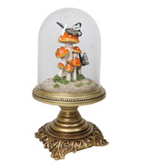 Toadstool Mushrooms Forest with Monarch Butterflies in Glass Cloche Figu... - $76.73 CAD