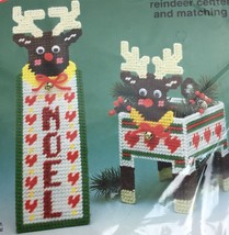 Love&#39;n Stitches Reindeer Basket Plastic Canvas Craft Kit Doorknobber  Ag... - $16.40