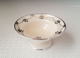 Lenox Belleek Silver Overlay Footed Bowl Compote - £51.24 GBP