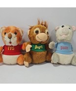Vtg Shirt Tales Stuffed Plush Lot Of 3 Animals Tyg Bogey Digger 1981 Hal... - $355.58 MXN