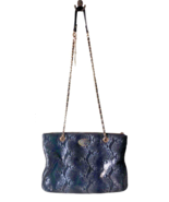 DKNY Purse Crossbody Evening Bag Black Vegan Snake Snakeskin Animal Prin... - $40.05 CAD