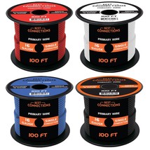 16 Gauge Car Audio Primary Wire (100Ft4 Rolls) Remote, Power/Ground Electrical - £40.88 GBP