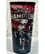 New England Patriots Champions Plastic Travel Mug NFL Brady Moss Whirley... - £13.20 GBP
