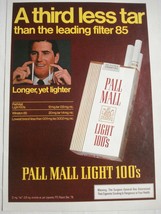 1980 Ad Pall Mall Light 100&#39;s Cigarettes A Third Less Tar  - £6.36 GBP