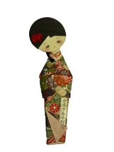 Vintage Geisha Saranoki Paper Doll Asian Japanese Origami Wall Art Figurine 13&quot; - $32.58