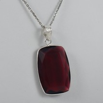 925 Sterling Argent Solide Rouge Gemme Onyx Fait à la Main Pendentif Cadeau - £28.08 GBP+