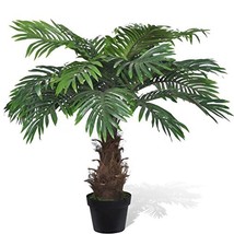 vidaXL 31&quot; Cycas Palm Plant Fake Tree Artificial Arrangement Home Patio ... - £41.45 GBP