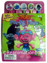 Trolls Party Time 50+Kids Activities Book Travel Road Trip Pencils Erase... - £11.70 GBP