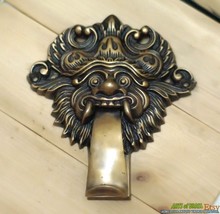 Solid Brass Ancient Balinese Barong Creature Detailed Door Knocker - 5.51&quot; inch - £31.97 GBP