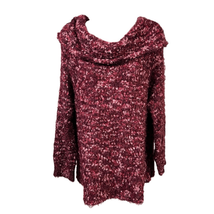 Knox Rose Womens Brandy Wine Red Off The Shoulder Eyelash Sweater Medium... - £18.57 GBP