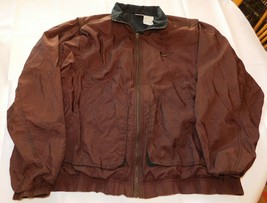 Nike Men&#39;s Long Sleeve Zip Up Jacket Active Dark Burgandy Size L large GUC - £16.19 GBP
