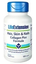 MAKE OFFER! 2 Pack Life Extension Hair Skin And Nails Collagen Plus 120  tabs image 2