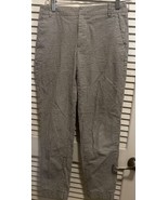 Zara Women&#39;s Size 2 Seersucker Slim Trouser Pants Blue White Stripe - $25.72 CAD