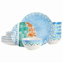 Spice by Tia Mowry Savory Saffron 18 Piece Round Fine Ceramic Dinnerware Set in - $86.71