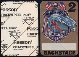 Beach Boys Fasson Cloth Backstage Pass from the 1984 Surf Patrol Tour. - £5.45 GBP