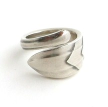 Spoon Ring Loxley Sheffield England EPNS Silverware Jewelry Bypass Size 6 7 8 - £14.35 GBP