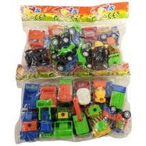 Pull Back Cars Trucks Prize Box Toys Party Favors Work Vehicles Fun Kid ... - $22.28