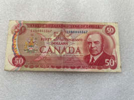 Canada 1975 $50 Dollar Banknote RCMP Musical Crow-Bouey  EHN Prefix - $64.35