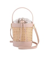 The Tulum Basket Woven Crossbody Bag Taupe - $882.05 MXN